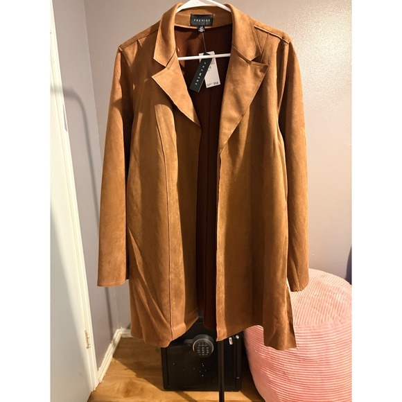 Premise Jackets & Blazers - Premise Brown Faux Suede Womenn's Jacket L - NWT